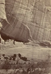 Gamle ruiner i Cañon de Chelle, New Mexico